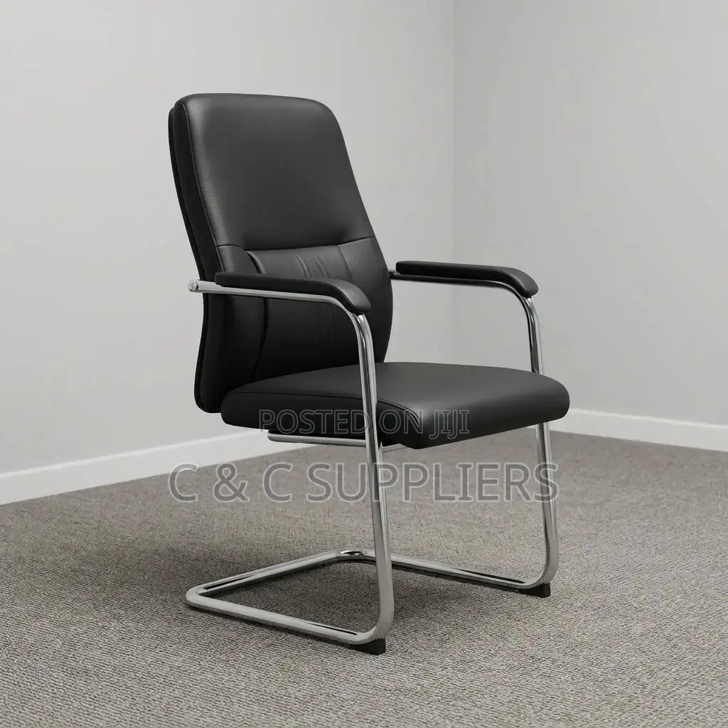 Leather Black Executive Waiting Chair