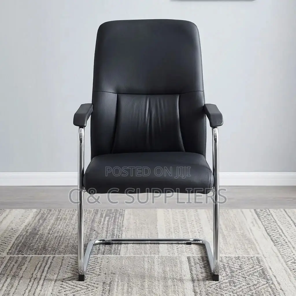 Leather Black Executive Waiting Chair