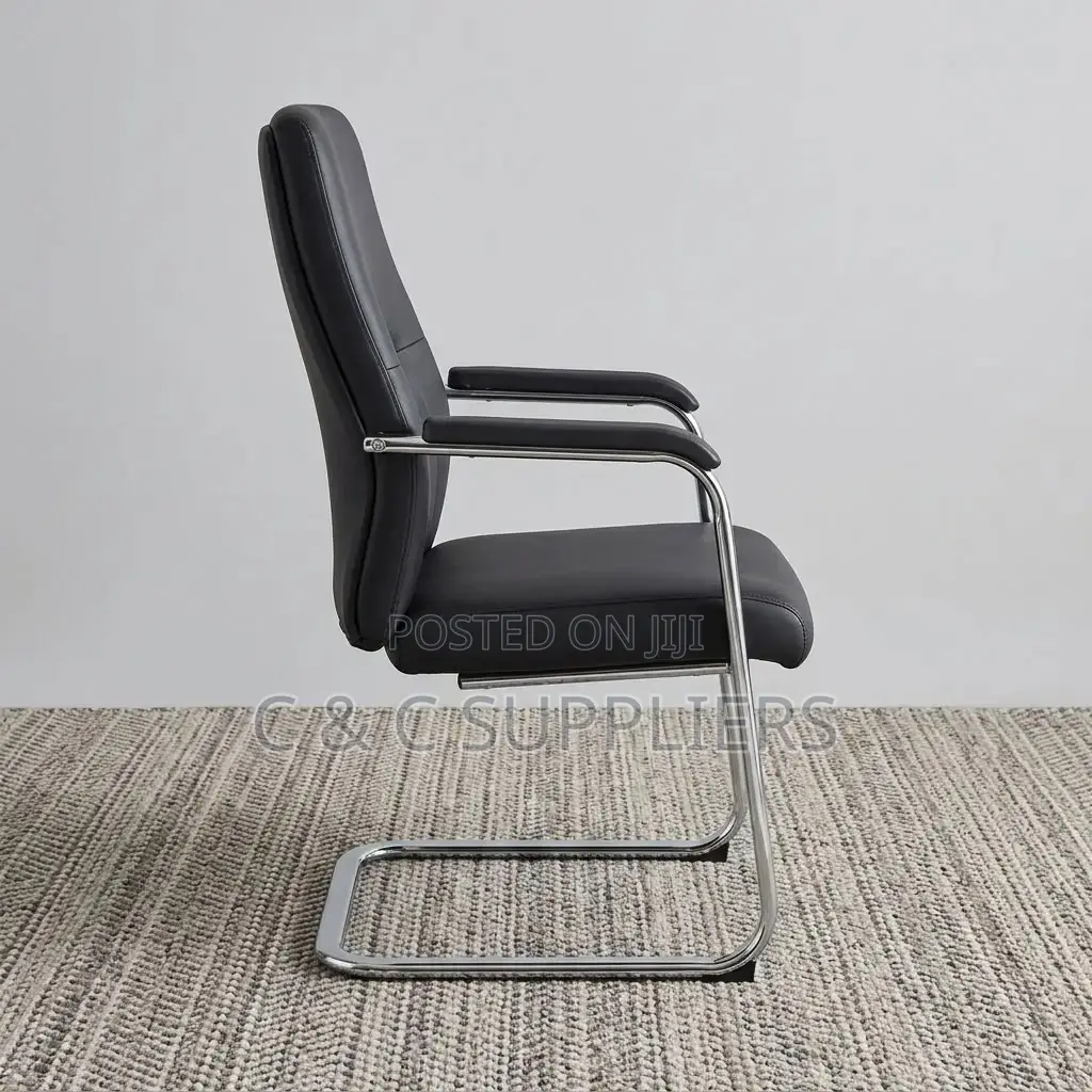Leather Black Executive Waiting Chair