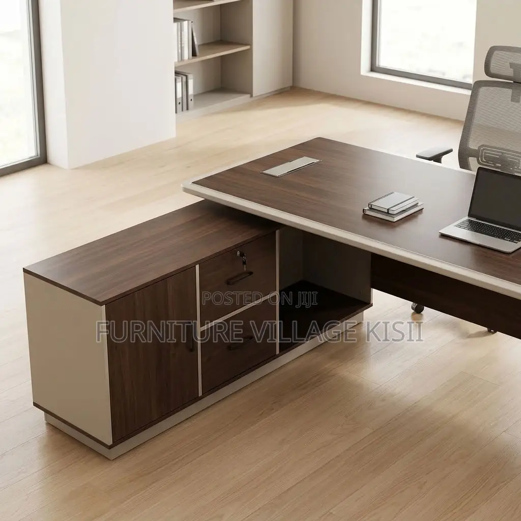 Premium L-Shaped Executive Office Desk