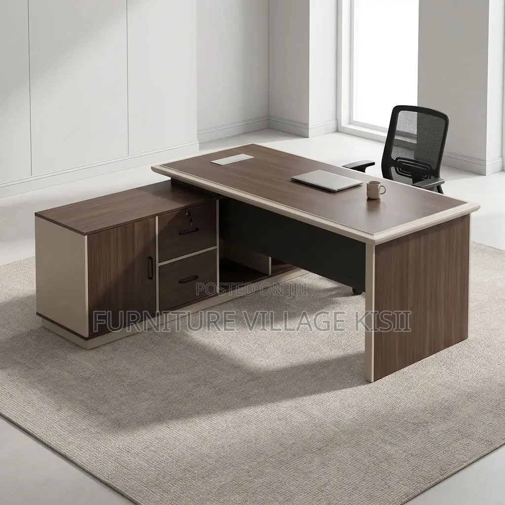 Premium L-Shaped Executive Office Desk