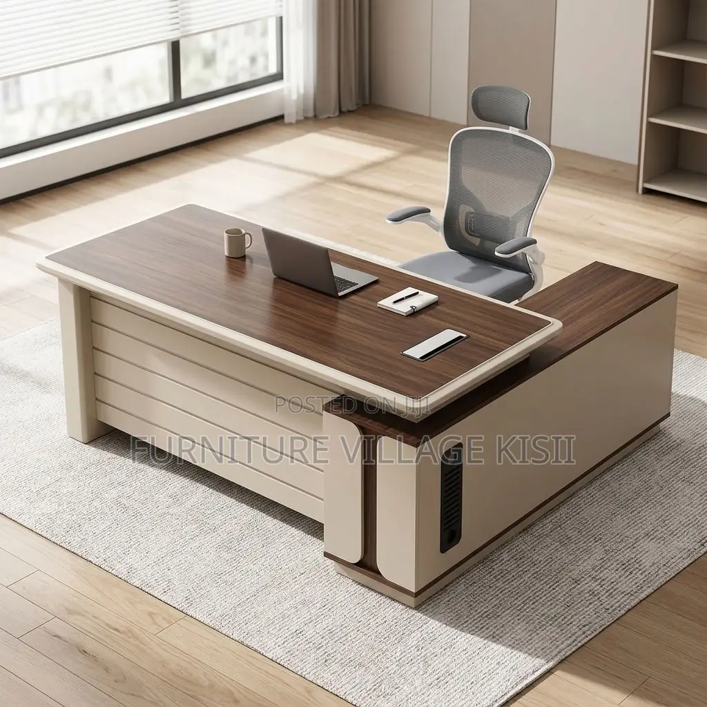Premium L-Shaped Executive Office Desk