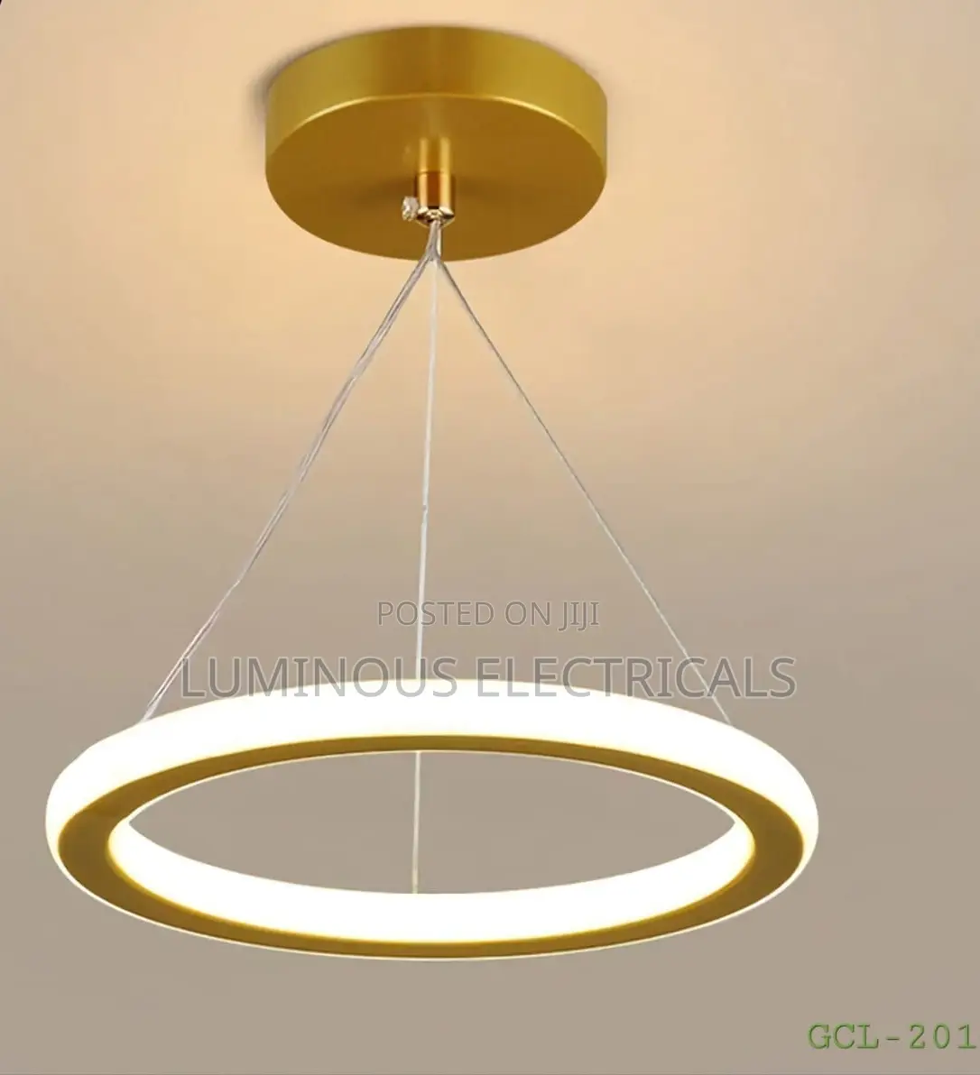 Luxury Gold LED Ring Pendant Chandelier Modern Ceiling Light