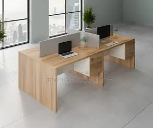 Office Workstation : Custom Modern 4-Way Workstation