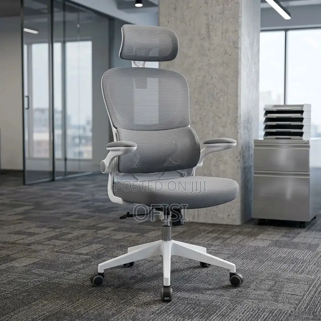 Office Chair; Grey Orthopedic Executive Chair