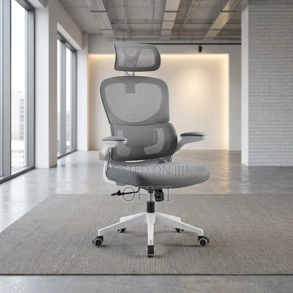 Office Chair; Grey Orthopedic Executive Chair