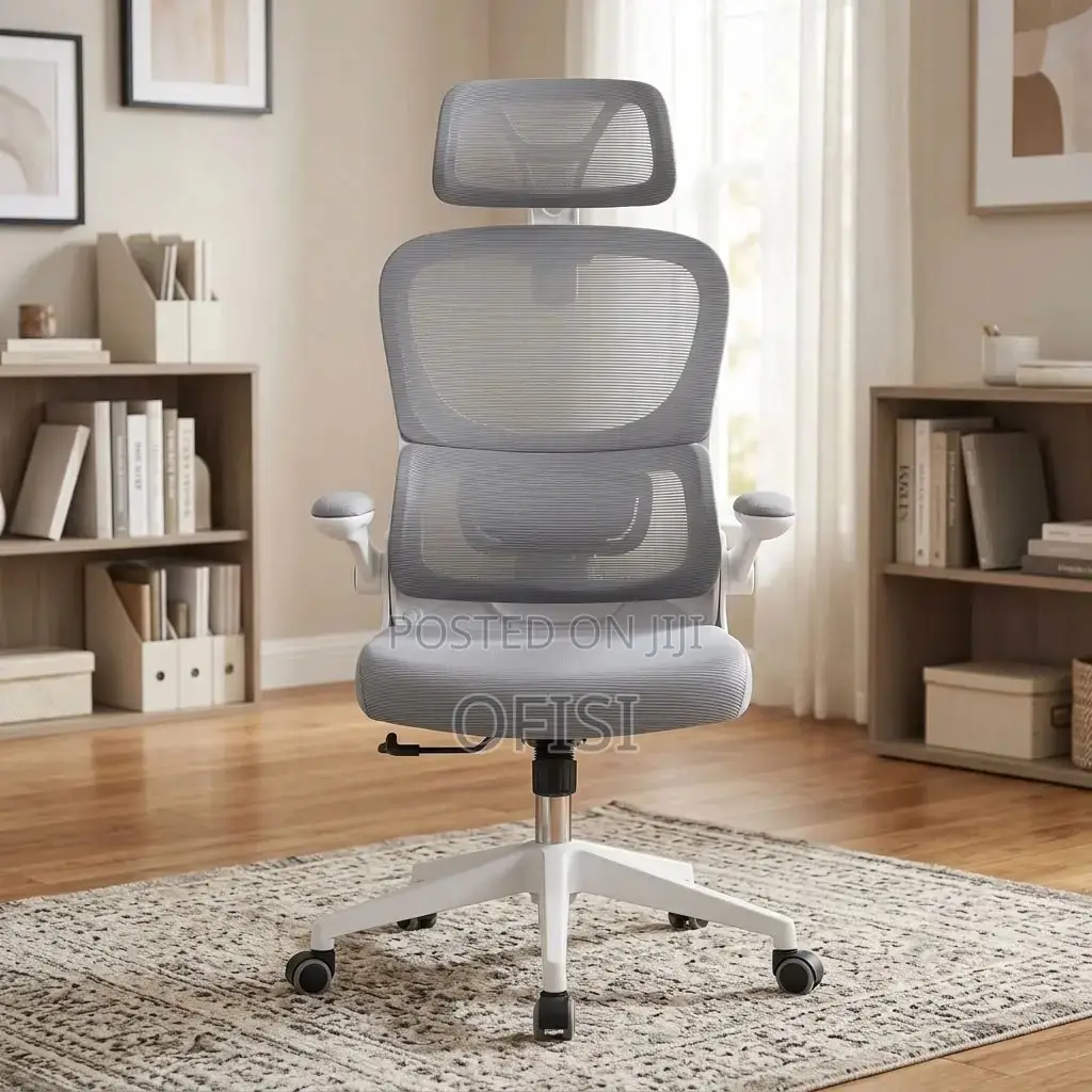 Office Chair; Grey Orthopedic Executive Chair