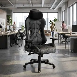 Leather Black Gaming Swivel Chair.