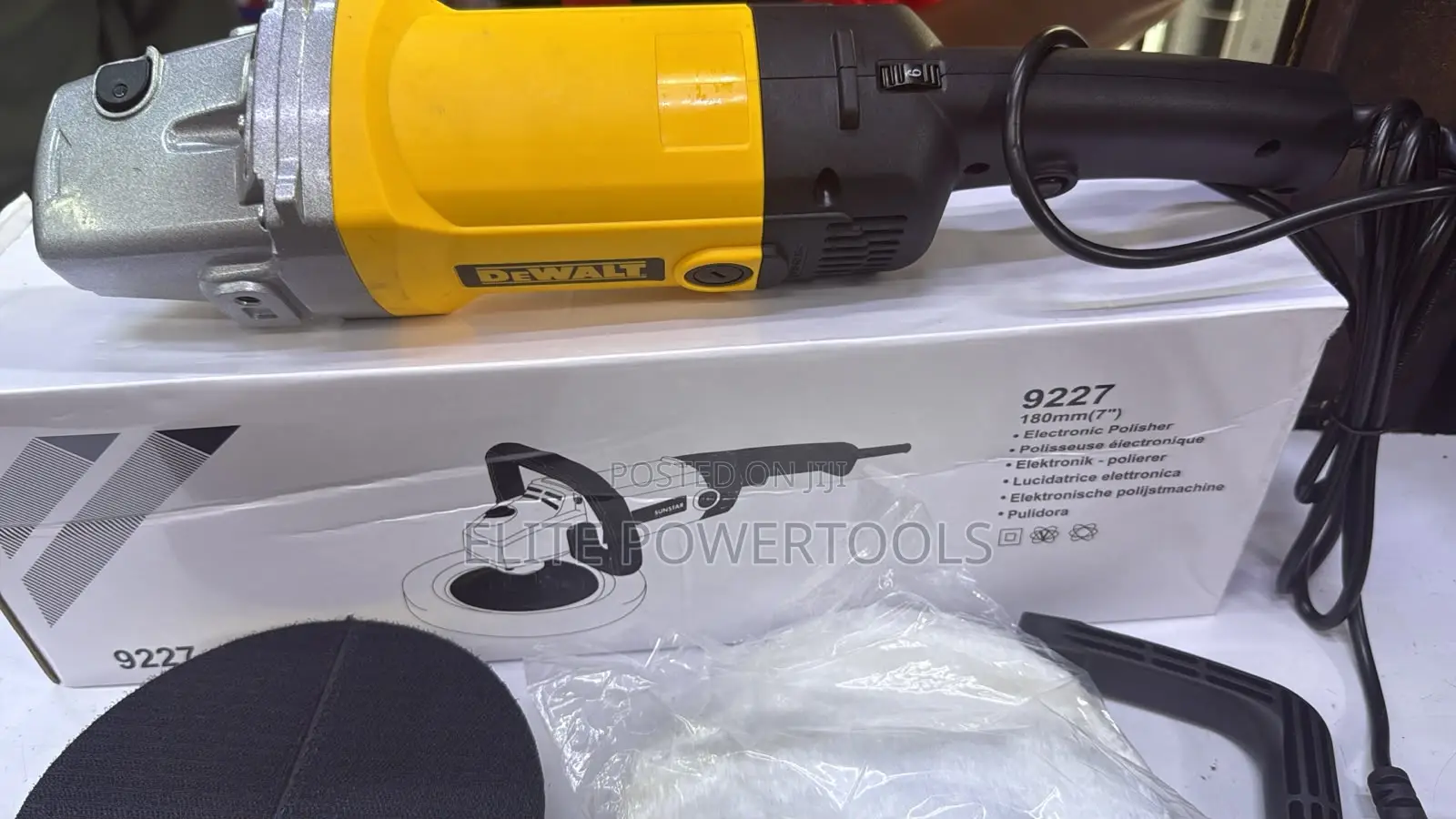 DeWalt 180mm Electronic Car Polisher and Buffing Machine
