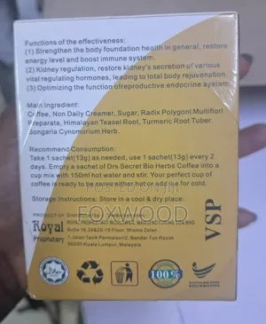 Royal Proprietary Bio Herbs Coffee
