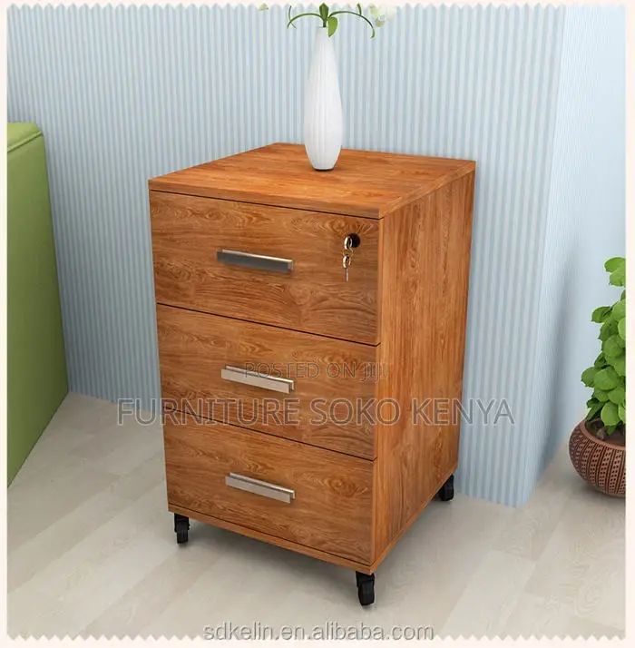 Office Cabinet : Compact 3-Drawer Rolling Storage Unit