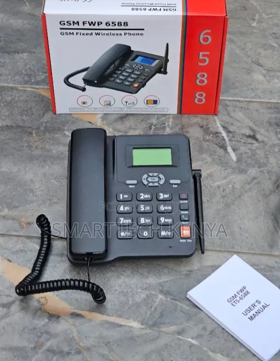 6588 GSM Fixed Wireless Desk Phone With LCD Screen Caller ID