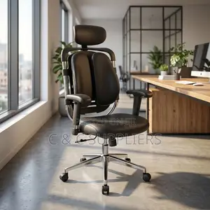 Dual Back Leather Adjustable Office Chair.