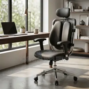Dual Back Leather Adjustable Office Chair.