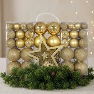 101PCS Multi-Style Christmas Tree Ornaments Balls Kit