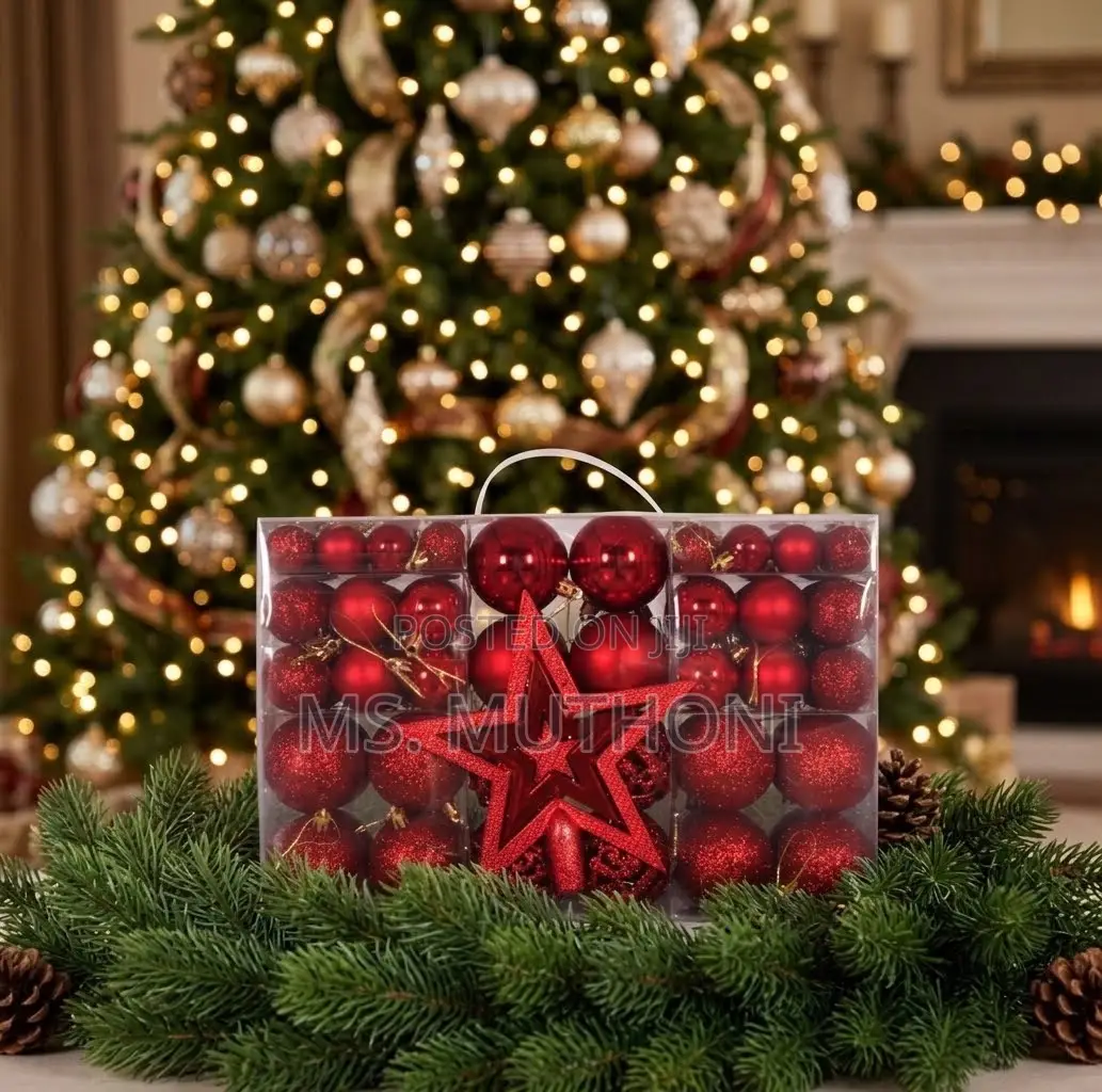 101PCS Multi-Style Christmas Tree Ornaments Balls Kit