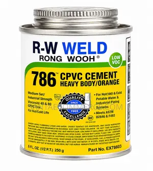 R-W WELD 786 CPVC Cement Heavy Body (Orange), Low VOC