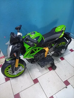 Kids Electric Bike With Key Green