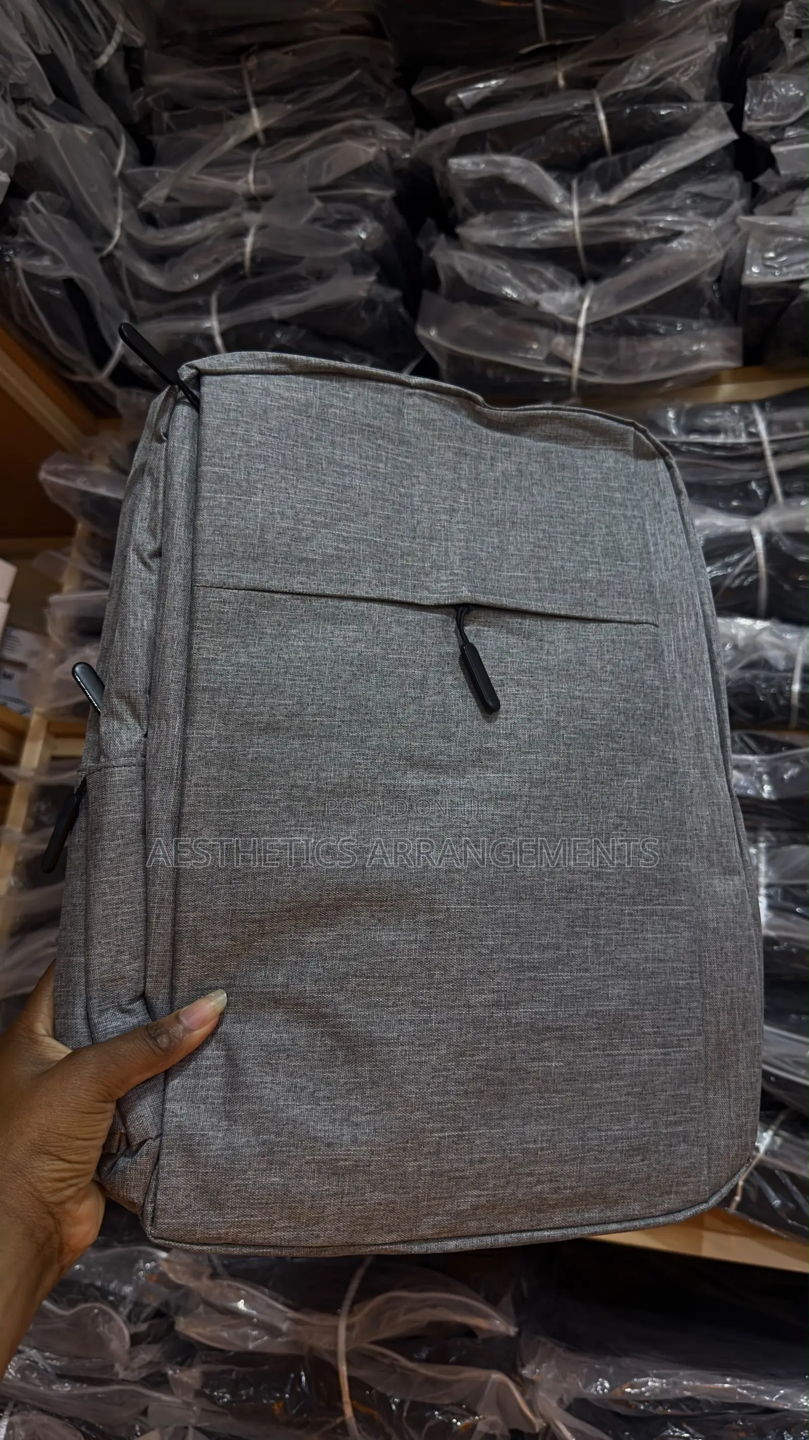 Minimalist Laptop Bag/Backpack (Black & Grey)
