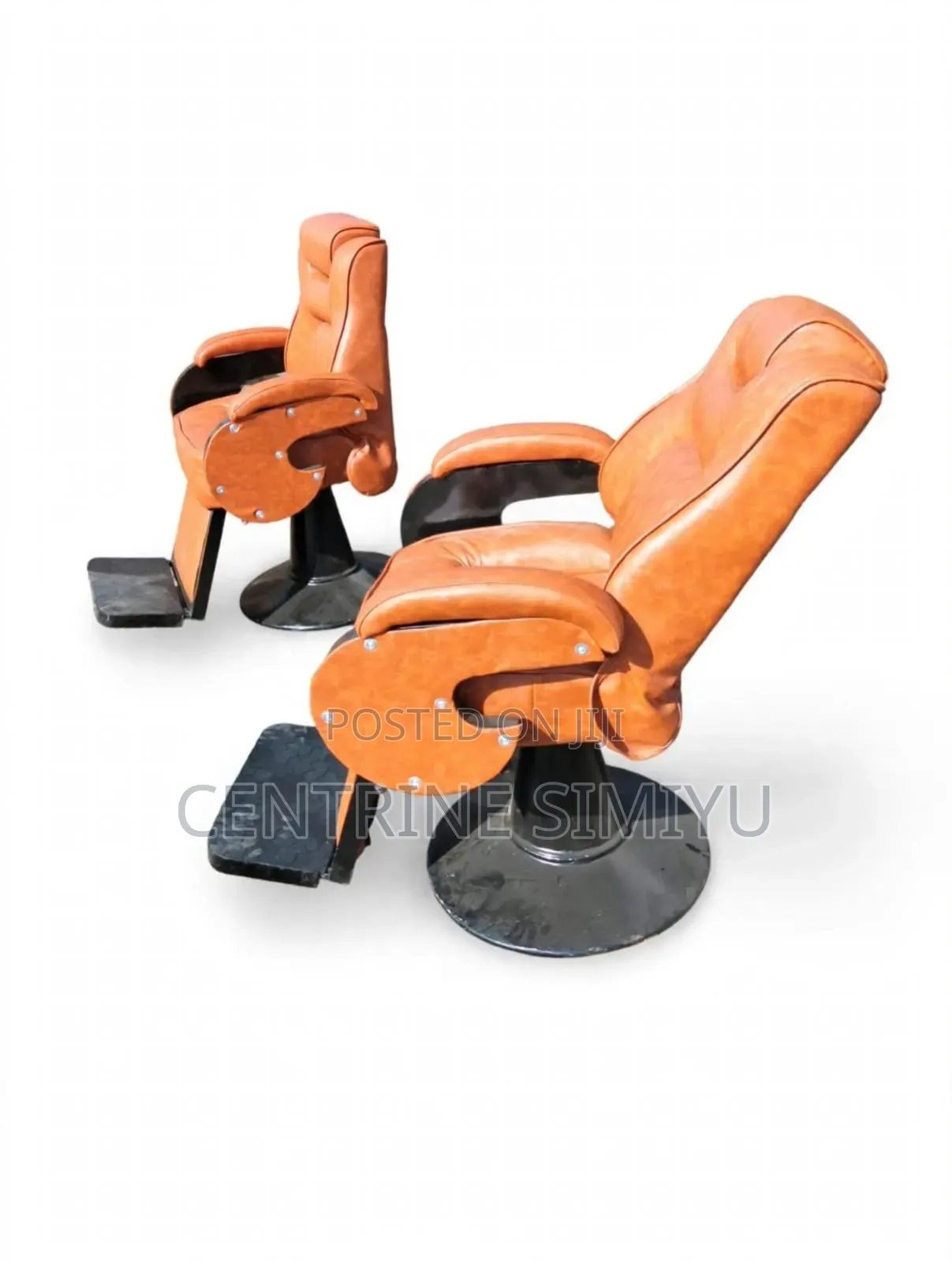 Premium Luxury Executive Black Barber Chair , Reclining 360°