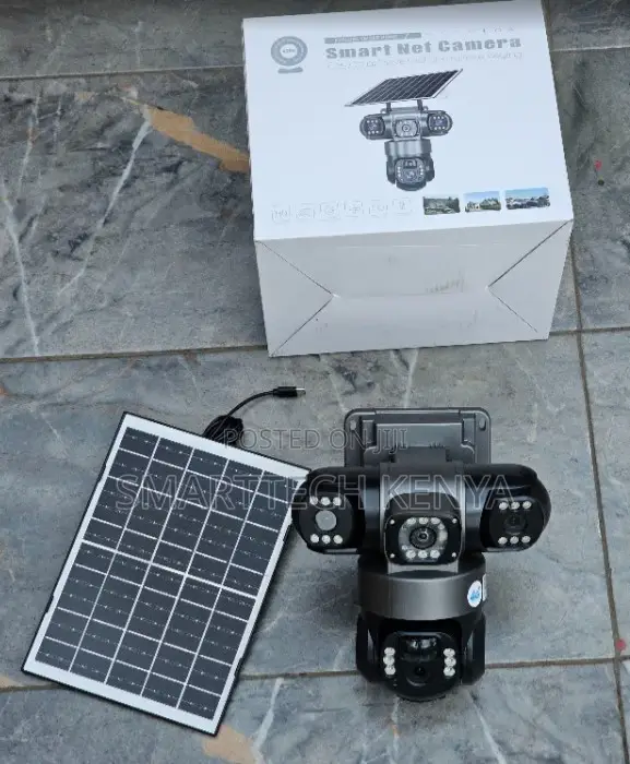 V380 4G Smart Solar Security Camera – Triple Lens & Night Vision