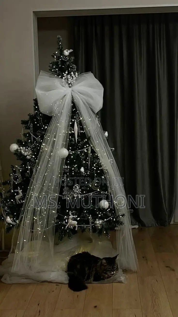 Holiday Ribbon Tree Decoration Tulle Mesh Roll Fabric
