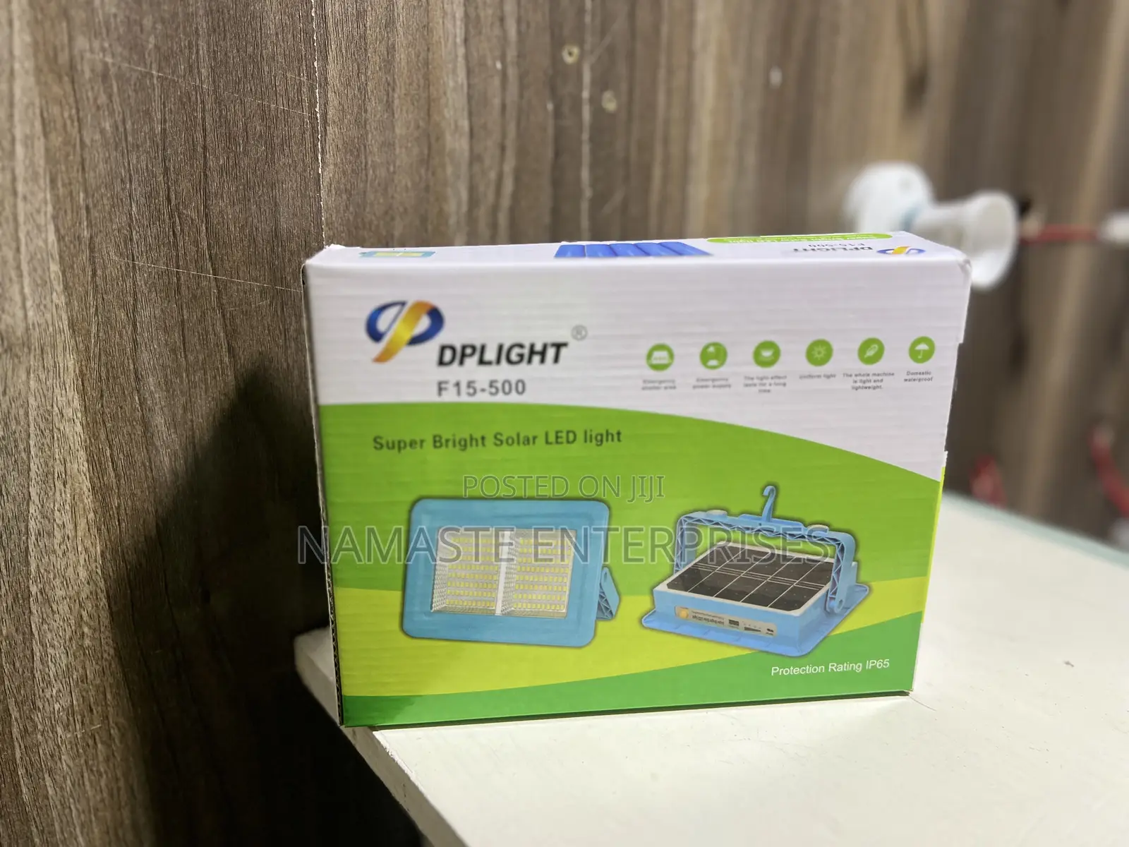 DPLIGHT Solar LED Light - Rechargeable Solar Street Lamp Flood Light