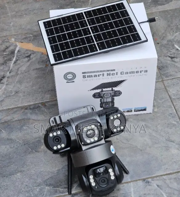 V380 Pro 3 Lens Solar Security Camera Night Vision Motion Detection