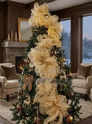 Christmas Ribbon Tree Decoration – Gold Edition