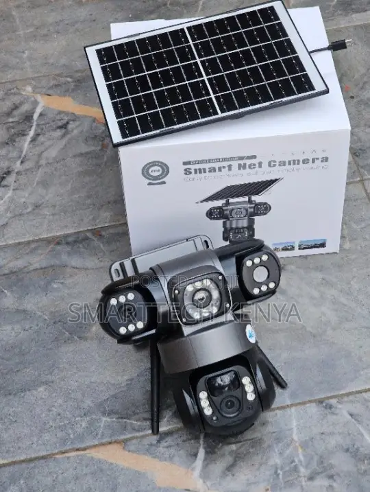 Smart V380 Pro Triple Lens Solar CCTV – Outdoor Security Camera