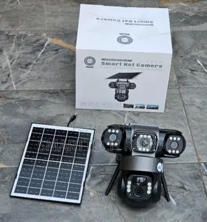 V380 Pro Triple Lens Solar Camera WiFi, PTZ Full Color Night Vision