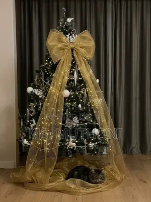 Holiday Ribbon Tree Decoration Tulle Mesh Roll Fabric