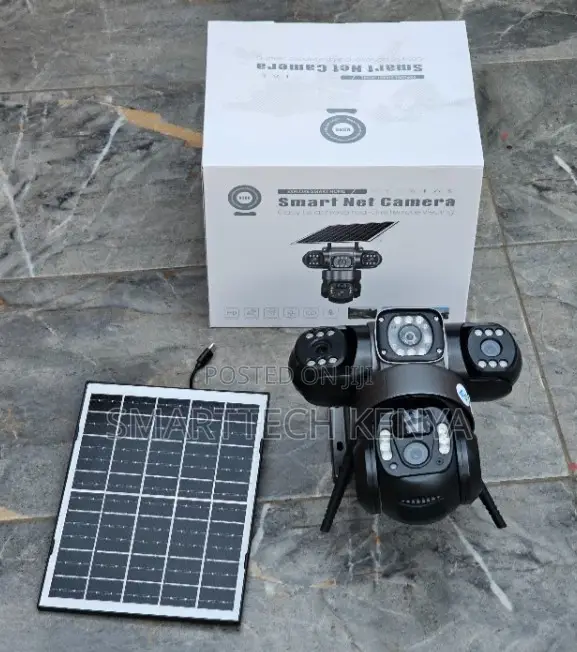 V380 Pro Triple Lens Smart Camera – Solar Powered WiFi CCTV Security