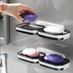 Black Double Soap Holder Bathroom Wall Mount Soap Dish – EL