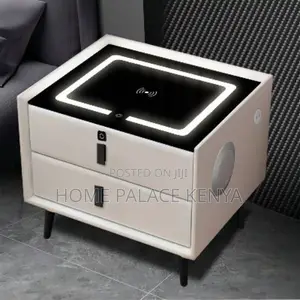 Night Stand; Bedside Table With Wireless Charger and Storage Drawers