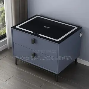 Night Stand; Bedside Table With Wireless Charger and Storage Drawers