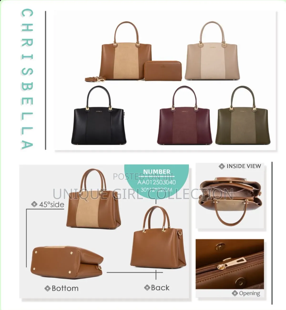 Chrisbella Executive Textured Tote Handbag