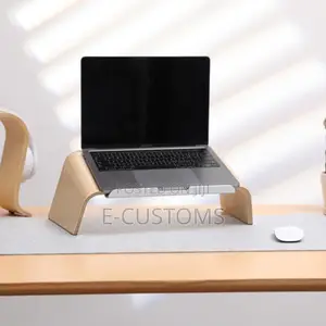 Ergonomic Wooden Laptop Stand | CNC Cut | Custom Designs Available