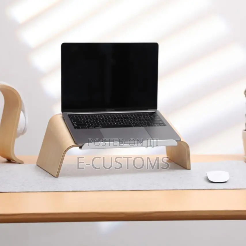 Ergonomic Wooden Laptop Stand | CNC Cut | Custom Designs Available