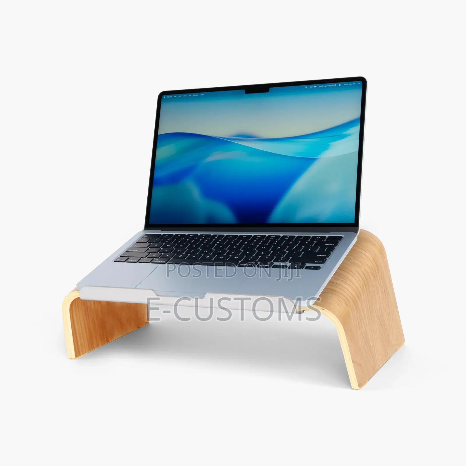 Ergonomic Wooden Laptop Stand | CNC Cut | Custom Designs Available