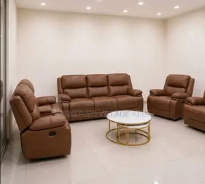 7-Seater Leather Recliner Set