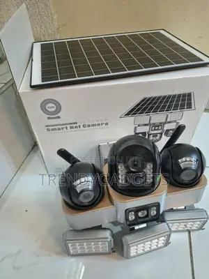 VTS 30 Triple Lens Solar Security Camera With LED Floodlights