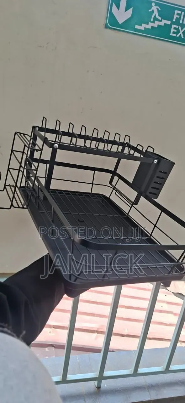 2-Tier Dish Drainer Rack | Kitchen Plate & Utensil Drying Stand - VC