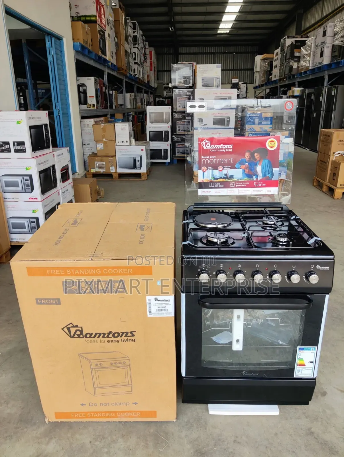 Ramtons RC310 60cm Cooker With Automatic Ignition and Oven Grill