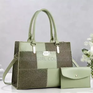 2-in-1 Ladies Handbag & Matching Purse Set – Elegant Woven Design