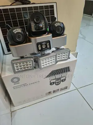 Triple Lens Solar Security Camera With Panoramic PTZ View