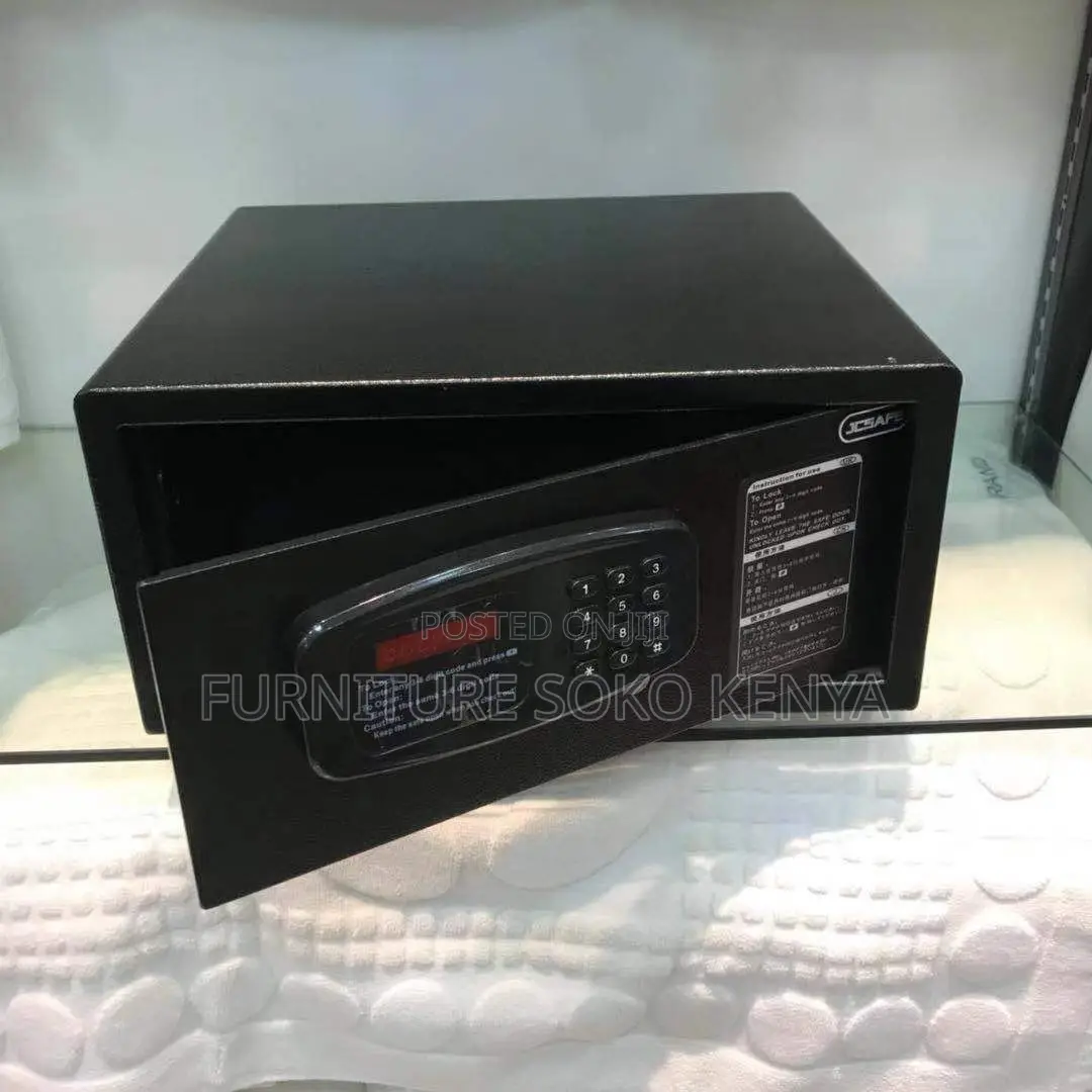 Office Safe : Black Compact Steel Digital Security Safe Box