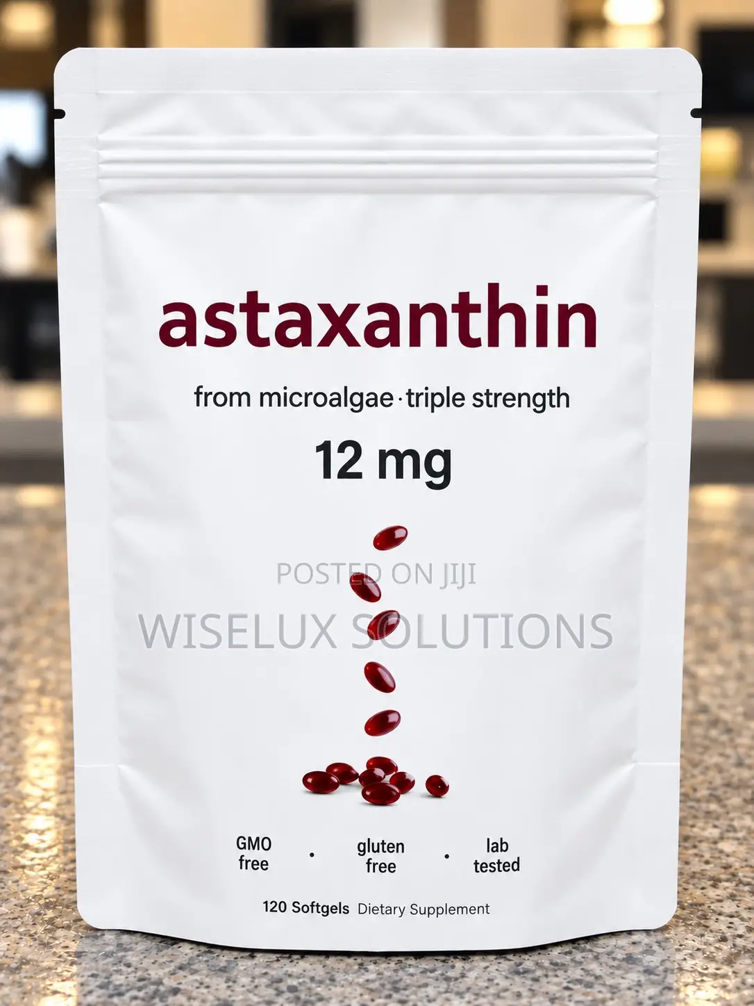 Astaxanthin 12mg Antioxidant Supplement – 120 Softgels