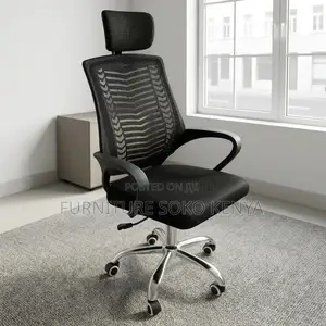Office Chair : Ergonomic Mesh Office Chair-Headrest