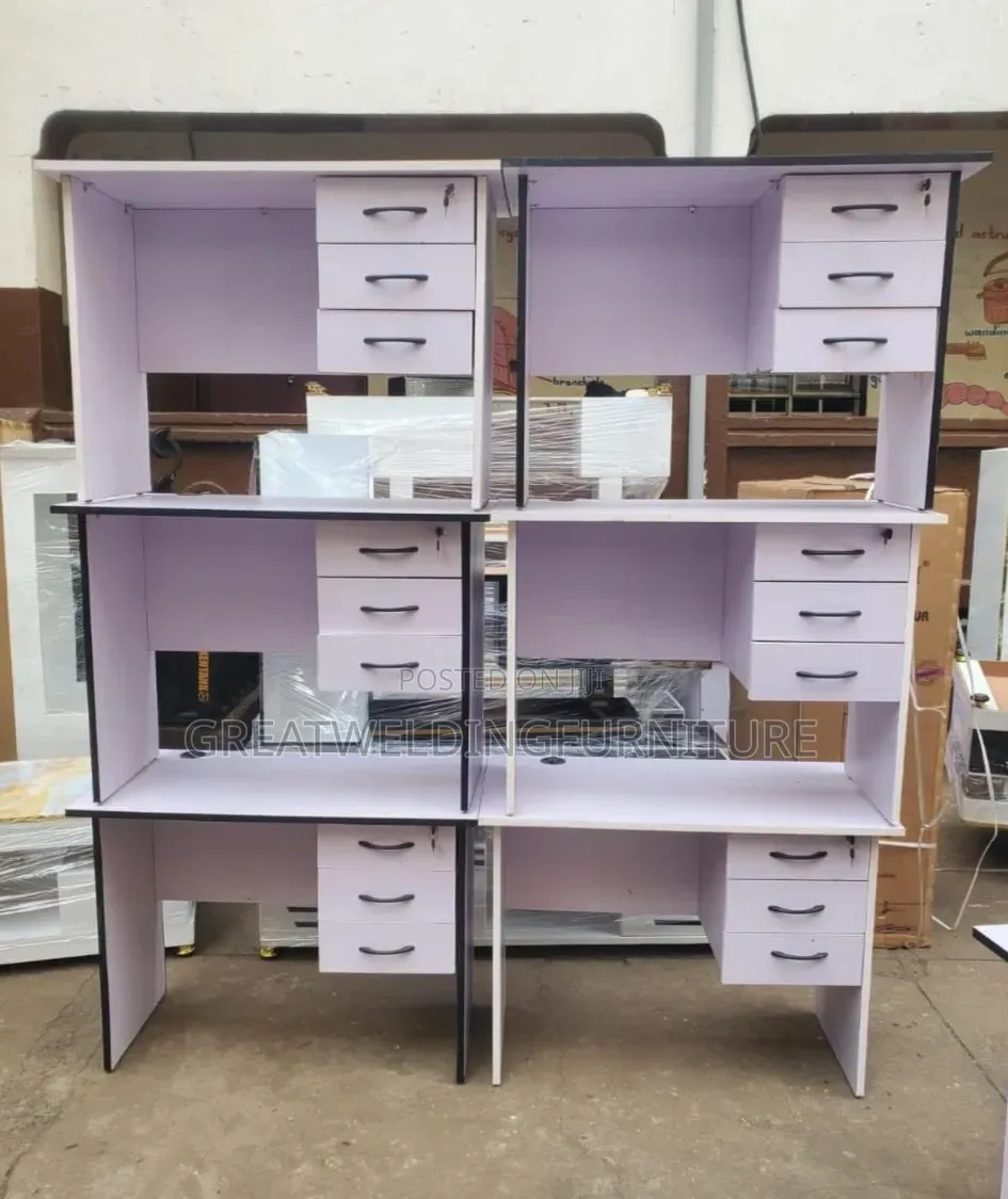 Modern White Wooden Office Desk